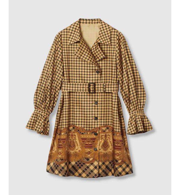 LOULOU WILLOUGHBY「【LOULOU WILLOUGHBY】エンブレムチェックワンピース」|ワンピース|