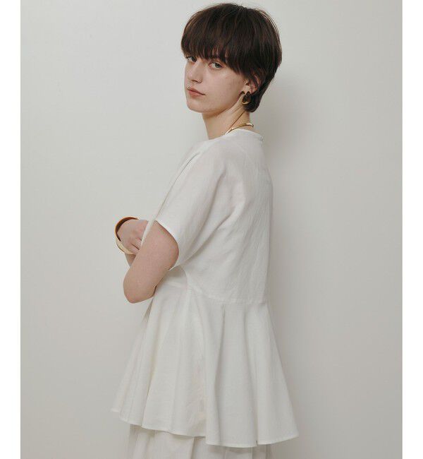 allureville「リネンラミーペプラムブラウス」|シャツ・ブラウス|