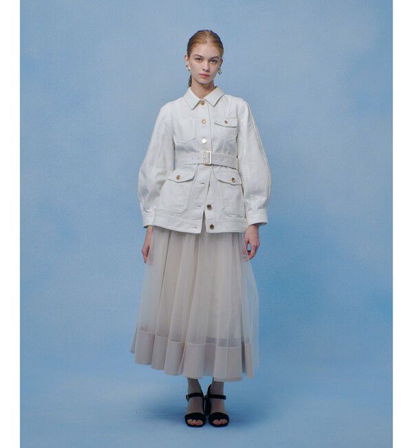 LOULOU WILLOUGHBY「【LOULOU WILLOUGHBY】カーブスリーブデニムジャケット」|デニムジャケット|