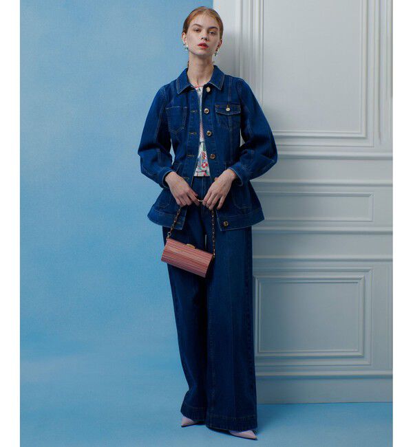 LOULOU WILLOUGHBY「【LOULOU WILLOUGHBY】カーブスリーブデニムジャケット」|デニムジャケット|