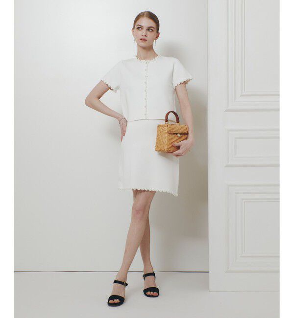 LOULOU WILLOUGHBY「【LOULOU WILLOUGHBY】クロッシェフラワージャケットカーディガン」|カーディガン|