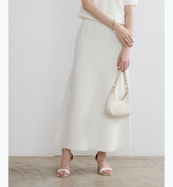 ur's「ミラノリブマーメイドニットスカート」|スカート|ホワイト