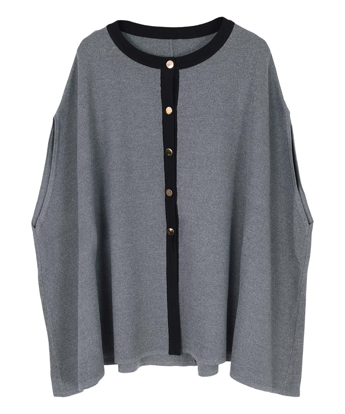 ur's「ゴールド釦ケープニットカーディガン」|カーディガン|