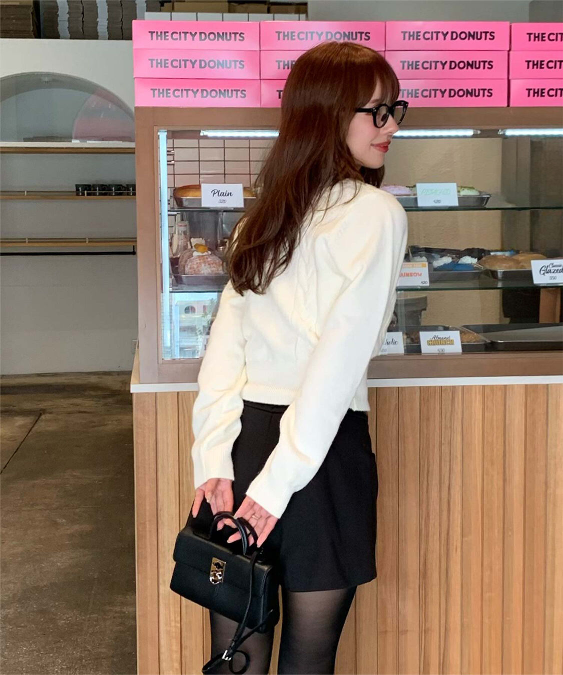 titivate「【いつきさんコラボアイテム】ケーブルデザインニットカーディガン」|ニット・セーター|