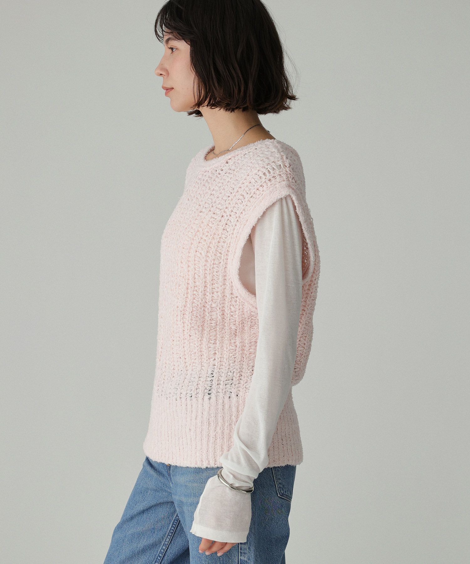 BABYLONE「ドレスヤーンニットベスト」|ニット・セーター|