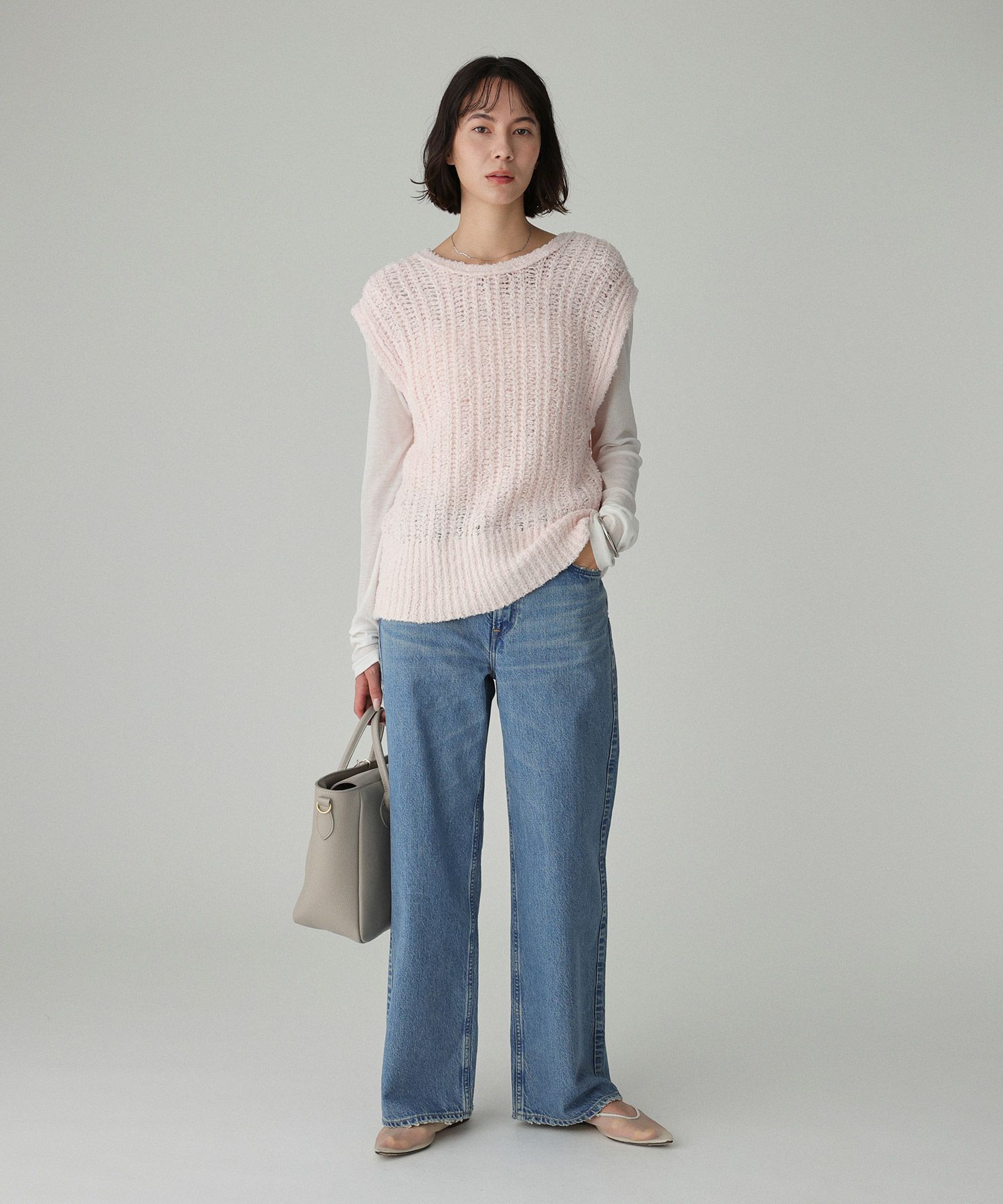 BABYLONE「ドレスヤーンニットベスト」|ニット・セーター|