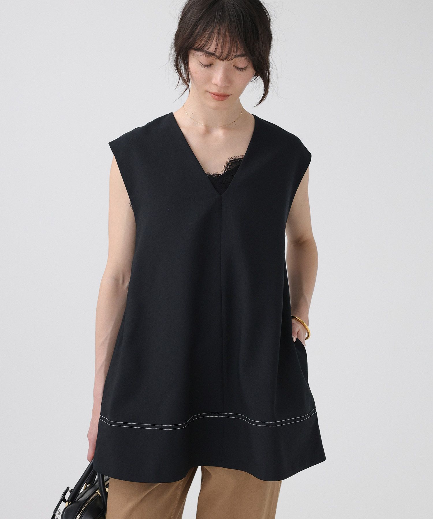 BABYLONE「スラブオックスチュニック」|シャツ・ブラウス|