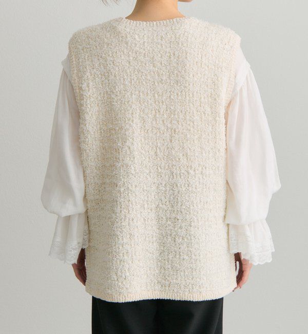  「ツィードライクニットベスト」|ニット・セーター|
