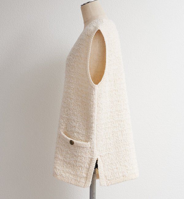  「ツィードライクニットベスト」|ニット・セーター|