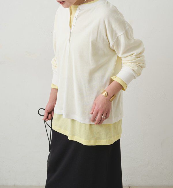  「【春カラーで登場！】コットンシアーカットソー」|プルオーバー|