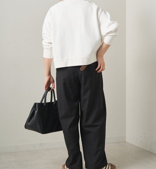  「ロゴ刺繍ショートスウェット」|プルオーバー|