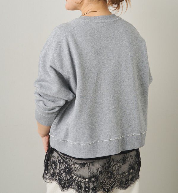  「ロゴ刺繍ショートスウェット」|プルオーバー|