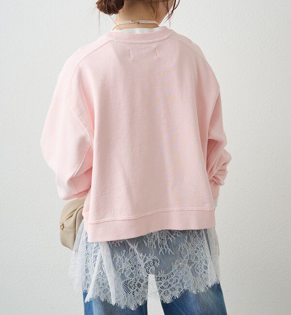  「ロゴ刺繍ショートスウェット」|プルオーバー|