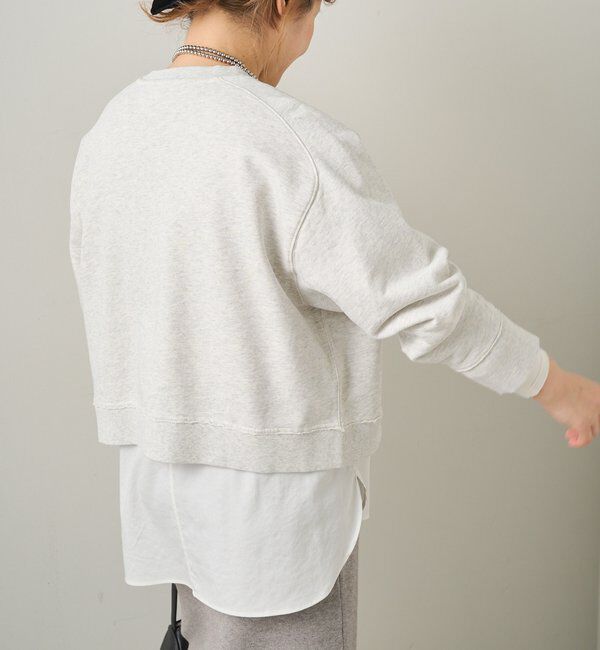  「ロゴ刺繍ショートスウェット」|プルオーバー|