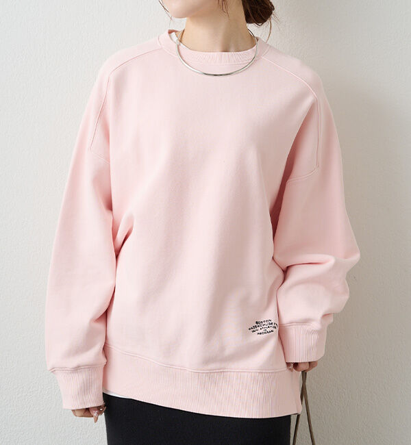  「ロゴ刺繍チュニックスウェット」|プルオーバー|