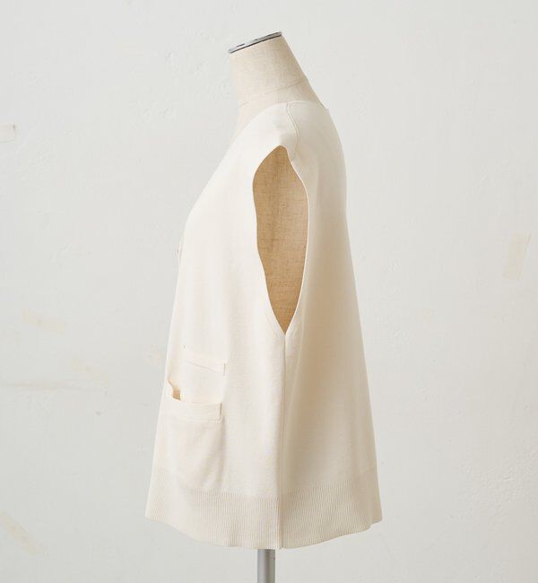  「【手洗い可能】ミラノリブニットジレベスト」|ニット・セーター|