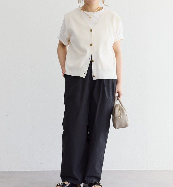  「【手洗い可能】ミラノリブニットジレベスト」|ニット・セーター|