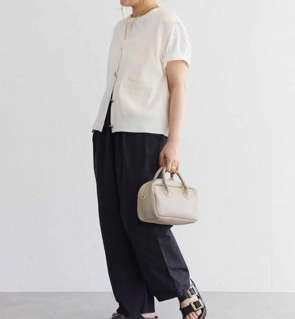  「【手洗い可能】ミラノリブニットジレベスト」|ニット・セーター|