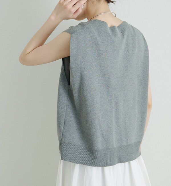  「【手洗い可能】ミラノリブニットジレベスト」|ニット・セーター|