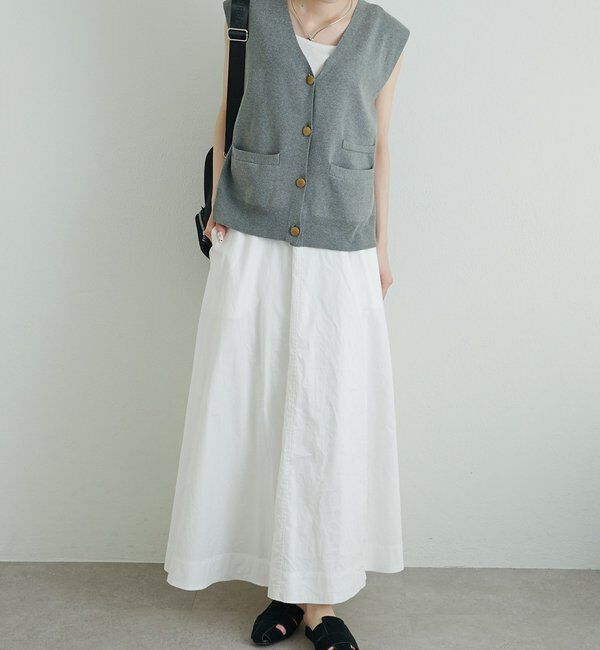  「【手洗い可能】ミラノリブニットジレベスト」|ニット・セーター|