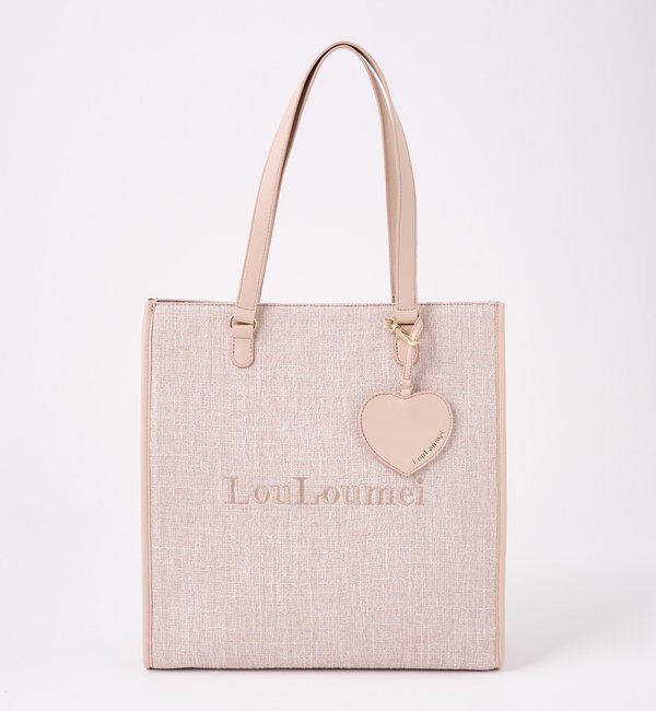  「【LouLoumei】8色展開／ハートチャーム付きトートバッグ／自立可能」|その他|
