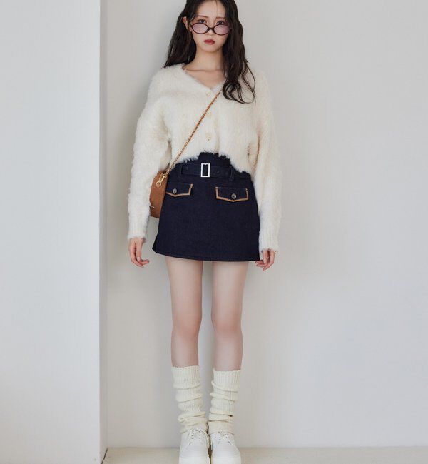  「【即日発送】ベルト付ミニスカート」|スカート|