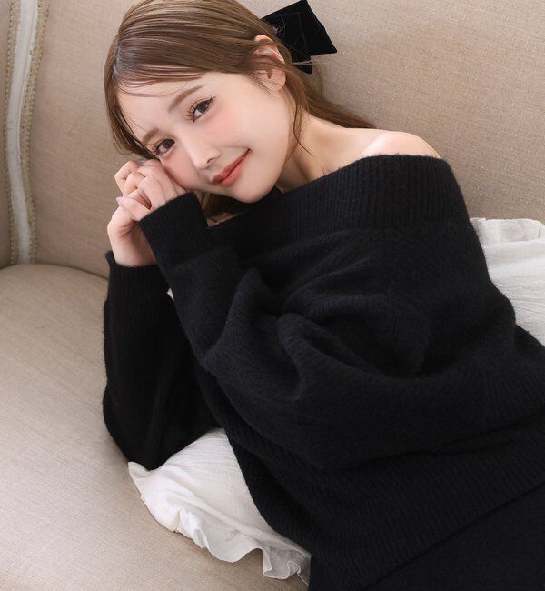  「オフショルニットセットアップ」|ワンピース|