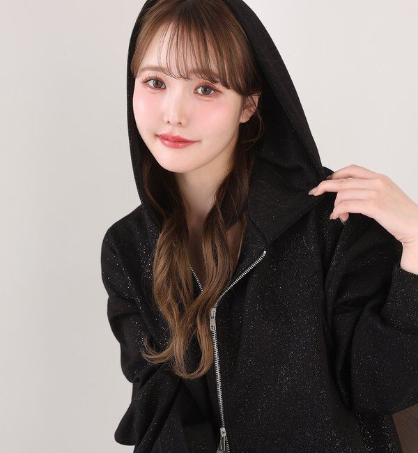  「ロゴグリッターパーカー」|プルオーバー|