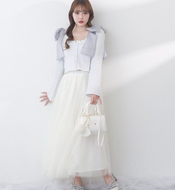  「チュールフリルロングスカート」|スカート|