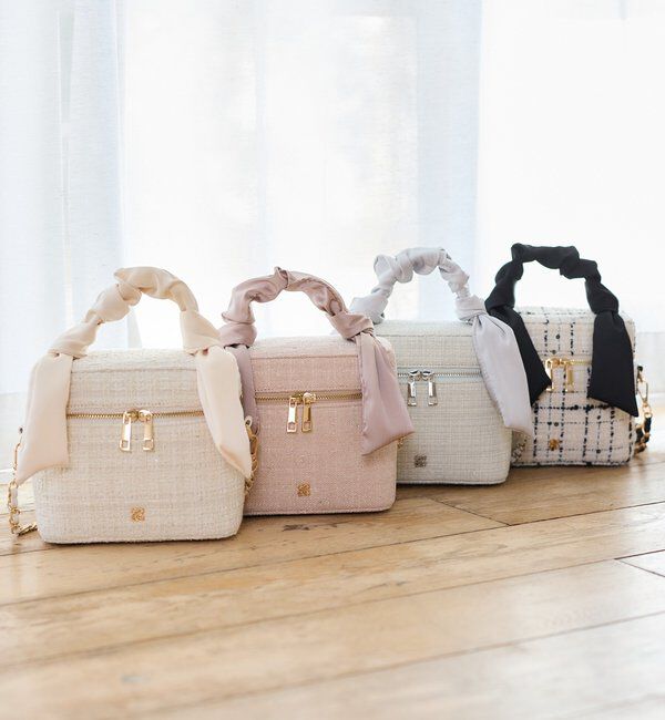  「ギャザーハンドルツイードバニティバッグ」|ショルダー・メッセンジャー|