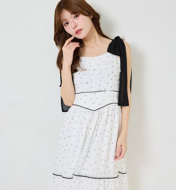  「カーディガンセット配色ワンピース」|ワンピース|