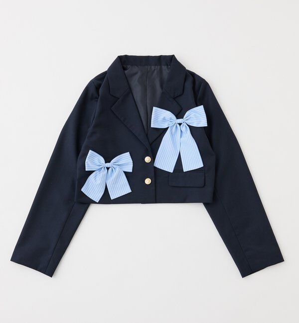  「【セットアップ可能】ビッグリボンテーラードジャケット」|ダウンベスト・ベスト|