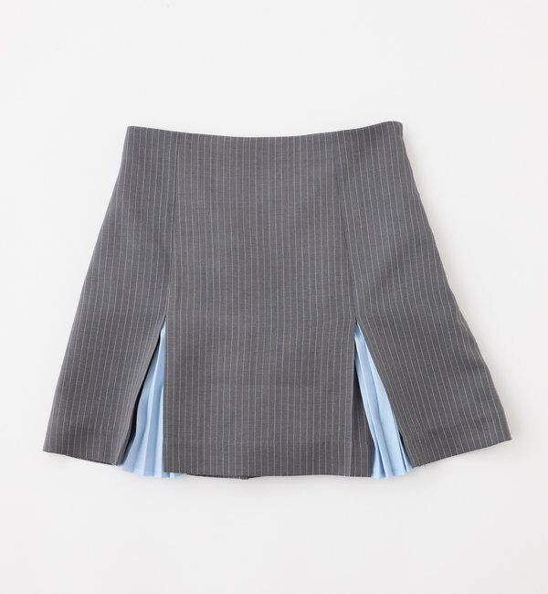  「【セットアップ可能】配色プリーツスカート/SMサイズ展開あり」|スカート|