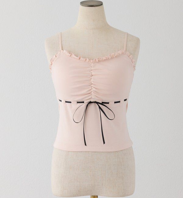  「配色リボンカップ付きキャミソール」|プルオーバー|