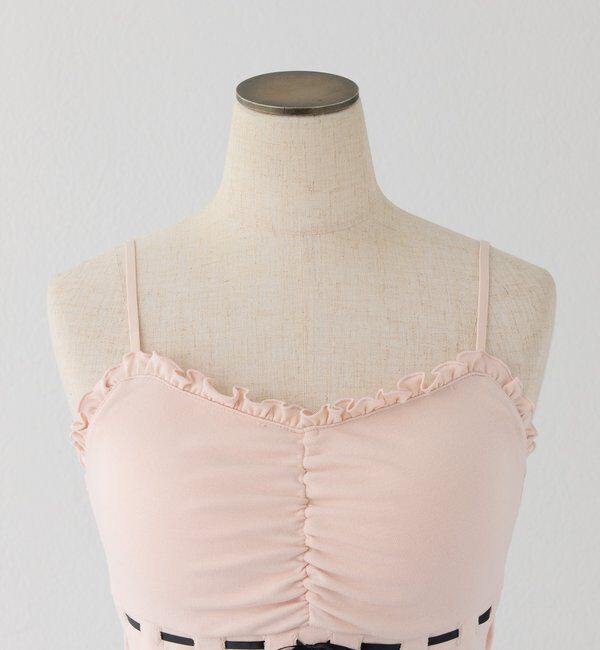  「配色リボンカップ付きキャミソール」|プルオーバー|