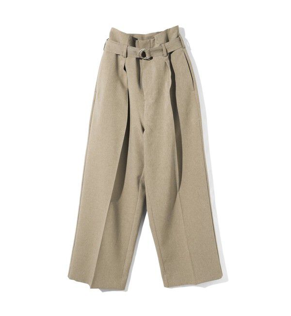MIDIUMISOLID「MIDIUMISOLID for Ladies ベルト付きスラックス」|その他|ベージュ