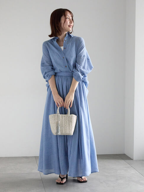 Te chichi「シャンブレーボイルシャツ(セットアップ可)」|シャツ・ブラウス|