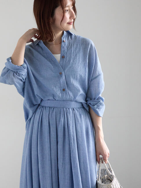 Te chichi「シャンブレーボイルシャツ(セットアップ可)」|シャツ・ブラウス|