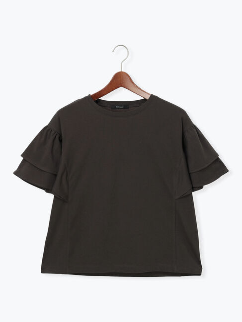 Te chichi「フリルスリーブビッグTシャツ」|Tシャツ・カットソー|チャコールグレー