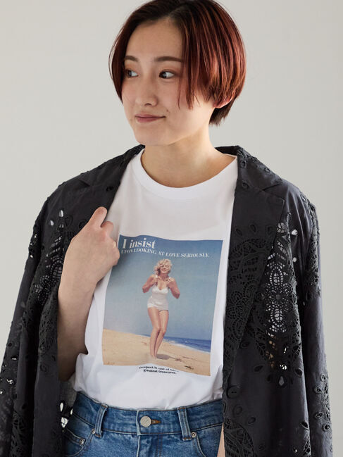 Te chichi「マリリンモンロービーチフォトTシャツ」|Tシャツ・カットソー|