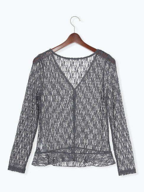 Te chichi「カットレースVネックカーディガン」|カーディガン|