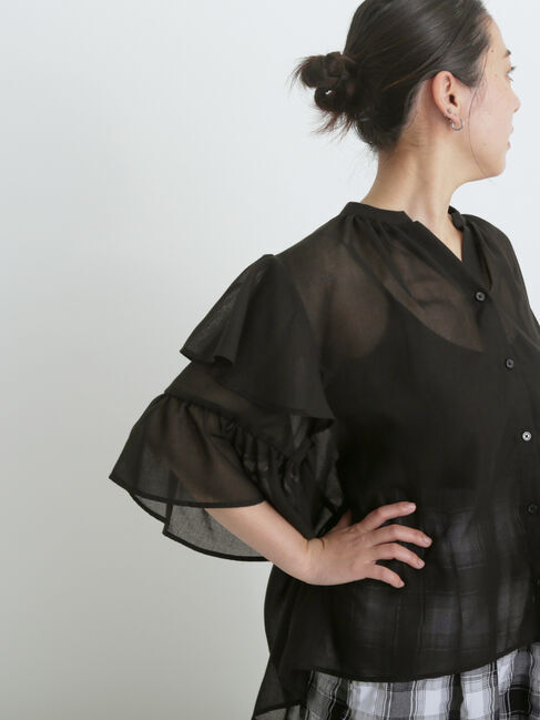 sm2rhythm「ボイルラッフルブラウス」|シャツ・ブラウス|