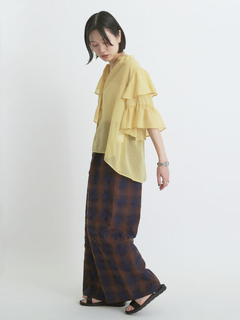 sm2rhythm「ボイルラッフルブラウス」|シャツ・ブラウス|