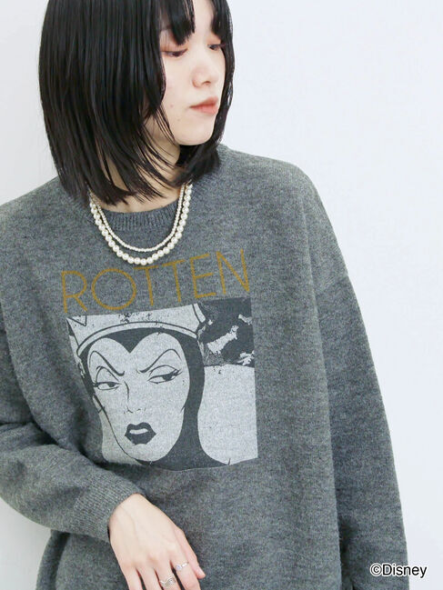 Samansa Mos2 blue「【Disney】ヴィランズ/ニット」|ニット・セーター|