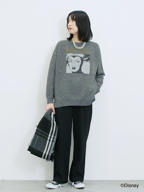 Samansa Mos2 blue「【Disney】ヴィランズ/ニット」|ニット・セーター|