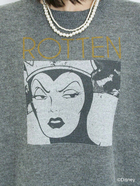 Samansa Mos2 blue「【Disney】ヴィランズ/ニット」|ニット・セーター|