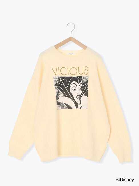 Samansa Mos2 blue「【Disney】ヴィランズ/ニット」|ニット・セーター|