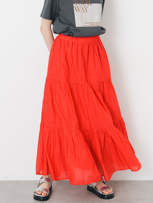 Samansa Mos2「インドボイルギャザースカート」|スカート|