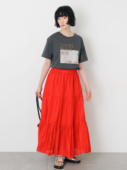 Samansa Mos2「インドボイルギャザースカート」|スカート|
