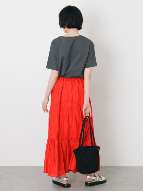 Samansa Mos2「インドボイルギャザースカート」|スカート|